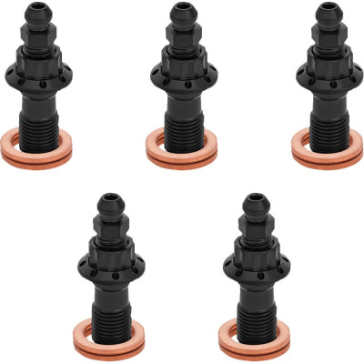 BOLT BANJO BLEEDER 5-PK 12-PT 10mm FR CALIPER BLACK TOURING
