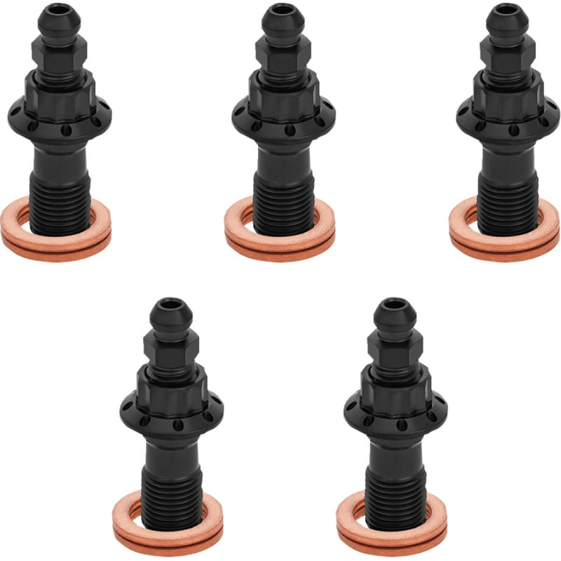 BOLT BANJO BLEEDER 5-PK 12-PT 10mm FR CALIPER BLACK TOURING