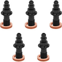 BOLT BANJO BLEEDER 5-PK 12-PT 10mm FR CALIPER BLACK TOURING
