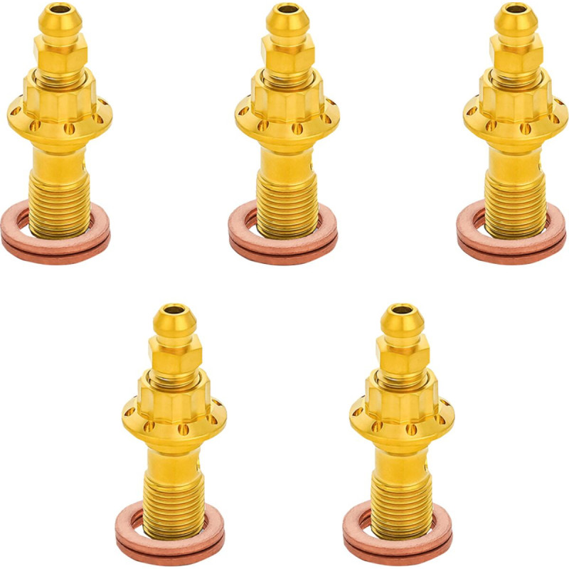 BOLT BANJO BLEEDER 5-PK 12-PT 10mm FR CALIPER GOLD TOURING
