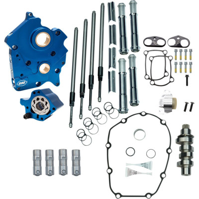 Cam Chest Kit - Water Cooled - Chain Drive - 475 Cam - Chrome Pushrod Tubes - M8