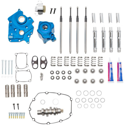 Cam Chest Kit - Oil Cooled - Chain Drive - 550 Cam - Chrome Pushrod Tubes - M8