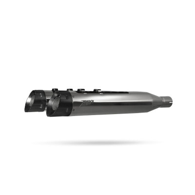SLIP-ON MUFFLER RACING BLACK CHROME 25+
