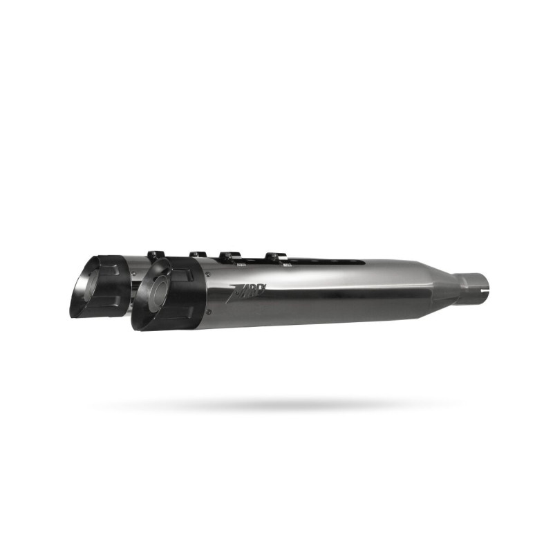 SLIP-ON MUFFLER RACING BLACK CHROME 25+