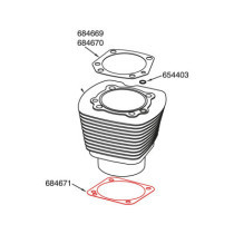  115" / 125" RevTech Engine Base Gasket Each 1.0 