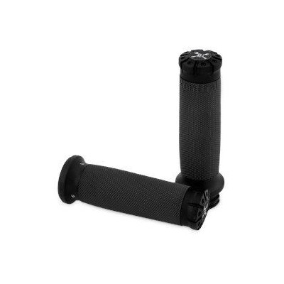 BURLY HAWK BILLET HANDLE GRIP SET- BLK TEXTURED