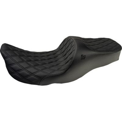 Chariot Seat - Black Double Diamond Stitch - FLH/FLT