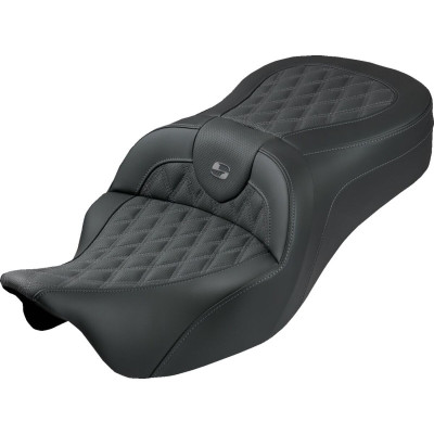 Roadsofa™ King Seat - Lattice Stitch - Gray Stitch - FLH/FLT '08-'25