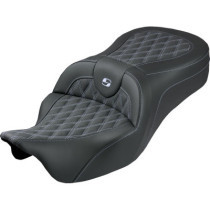 Roadsofa™ King Seat - Lattice Stitch - Silver Stitch - FLH/FLT '08-'25