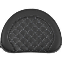 Sissy Bar Pad - Honeycomb - Silver Stitch - Universal