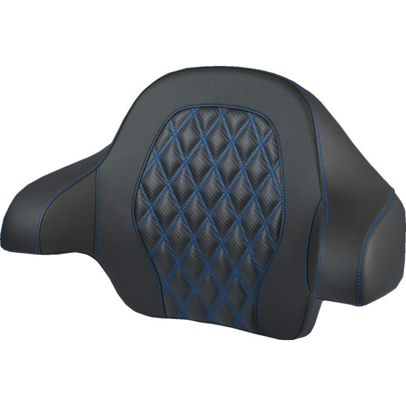 Tour-Pak® Backrest Pad - Lattice Stitch - Blue Stitch - FL '14-'25