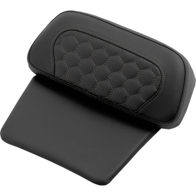 Chopped Tour Pak Backrest Pad - Honeycomb - Gray Stitch