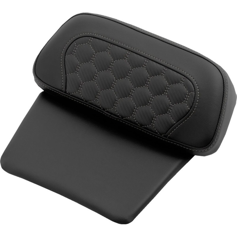 Chopped Tour Pak Backrest Pad - Honeycomb - Gray Stitch