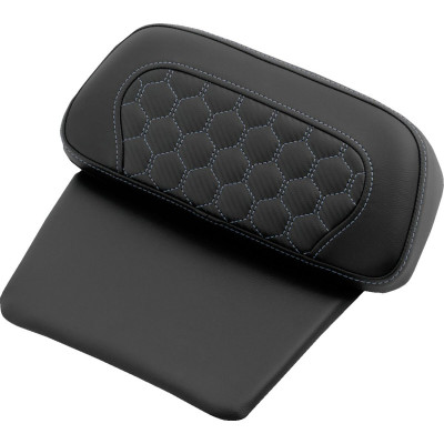 Chopped Tour Pak Backrest Pad - Honeycomb - Silver Stitch