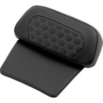 Chopped Tour Pak Backrest Pad - Honeycomb - Silver Stitch