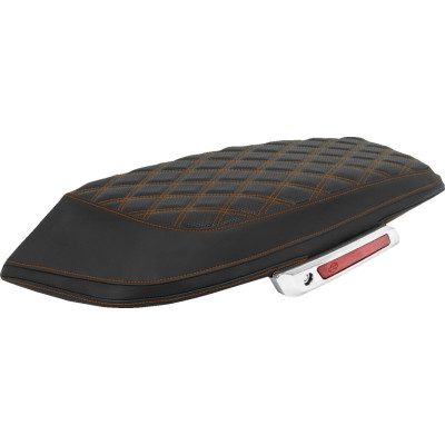 Saddlebag Lid Cover - Lattice - Orange Stitch - FLH/FLT '23-'25