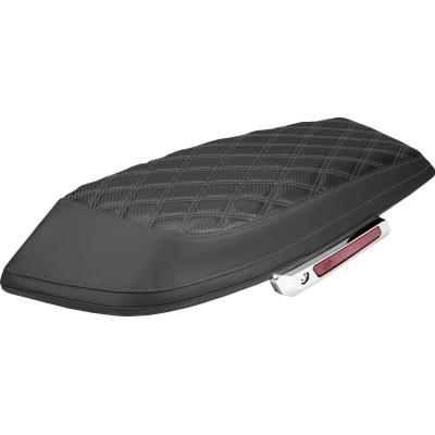 Saddlebag Lid Covers - Lattice - Carbon Fiber - Gray Stitch- FLH/FLT '23-'25