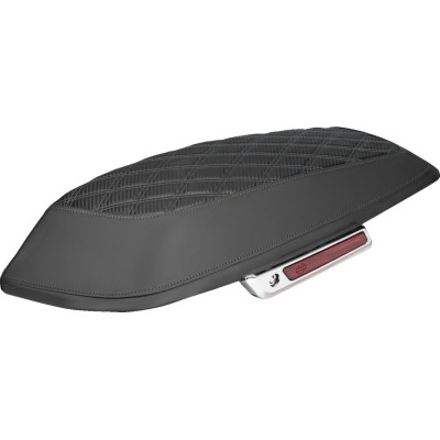 Saddlebag Lid Covers - Lattice - Carbon Fiber - Gray Stitch - FLH/FLT '14-'24