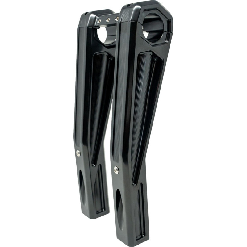 RISER PULLBACK ASCENT PRO 10" GLOSS BLACK W/ TOP CLAMP
