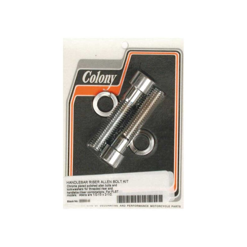 Vis de risers - 1/2"-13 - Longueur 2.5" - Harley Davidson - Chrome