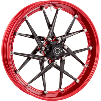 SPOKEN RIM - 21X3.50 - RED/BLACK - NESS HUB KIT REQUIRED