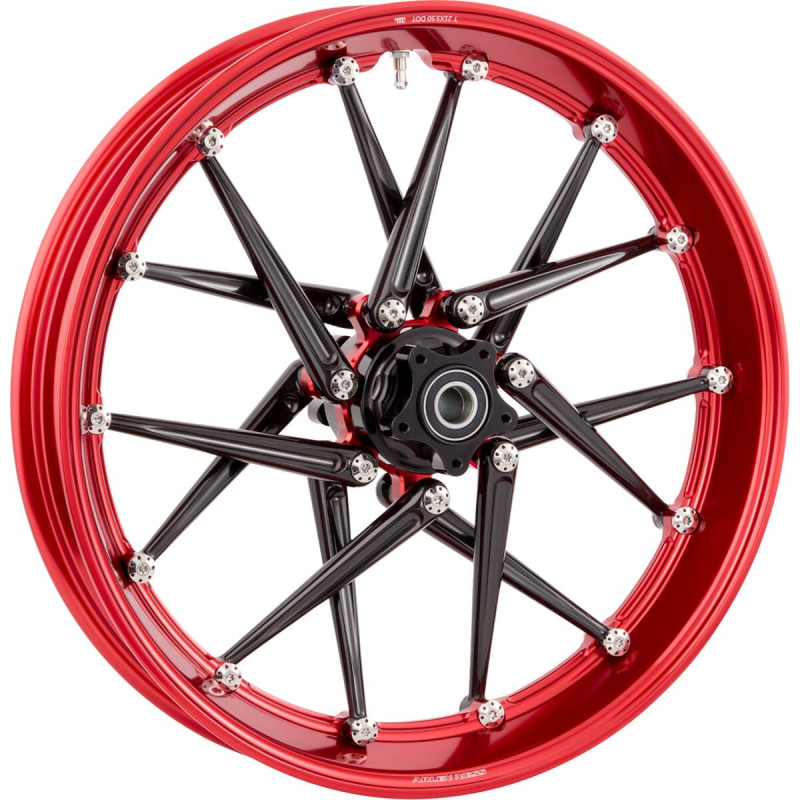 SPOKEN RIM - 21X3.50 - RED/BLACK - NESS HUB KIT REQUIRED