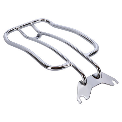 Solo seat luggage rack, 7". Chrome