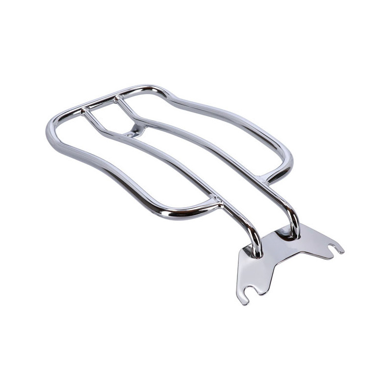 Solo seat luggage rack, 7". Chrome