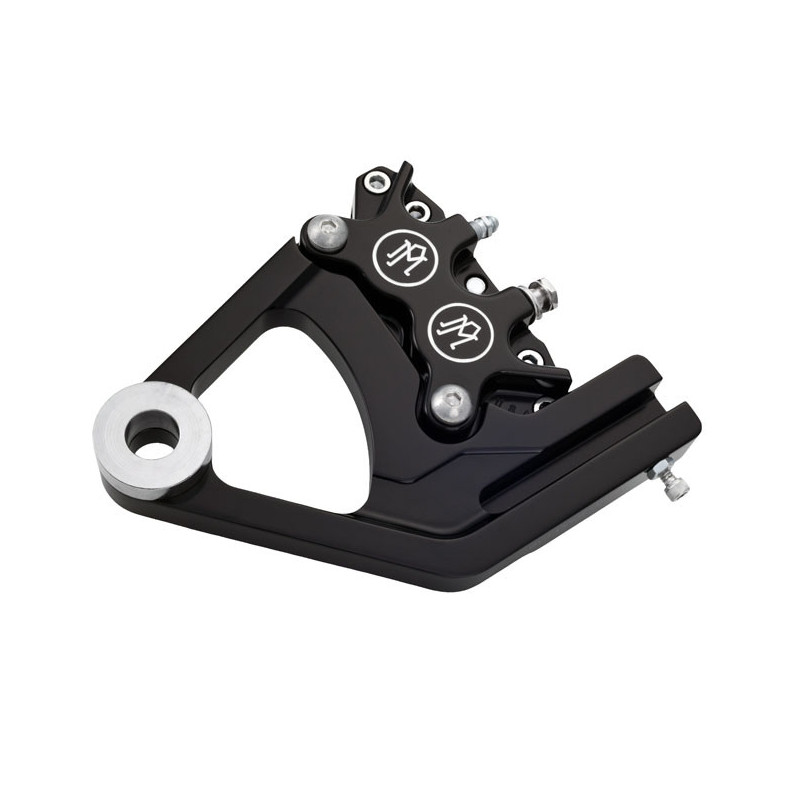 PM, 4-piston one-piece caliper/bracket, rear. Black CC