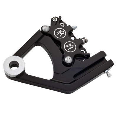 PM, 4-piston one-piece caliper/bracket, rear. Black CC