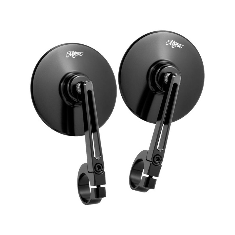 Motone, Billet Bar End Mirror. Black