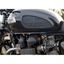 Motone, Petrol tank Knee Pads Set. Black
