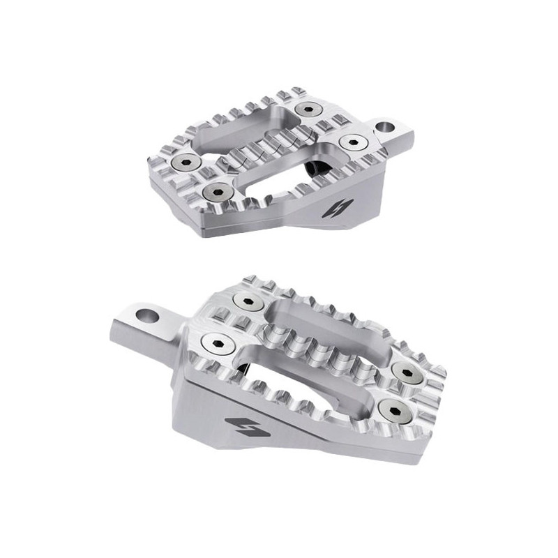 Kraus, EXO foot peg set. Machined alu top / Machined alu bas