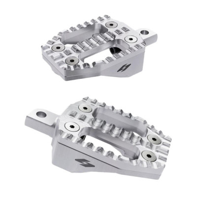 Kraus, EXO foot peg set. Machined alu top / Machin. alu base
