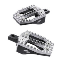 Kraus, EXO foot peg set. Machined alu top / Black alu base