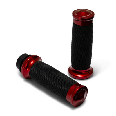 Performance Machine, Contour Renthal wrapped grips. Red