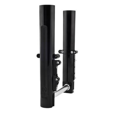 PM, lower leg assembly, dual disc, radial calipers. Black
