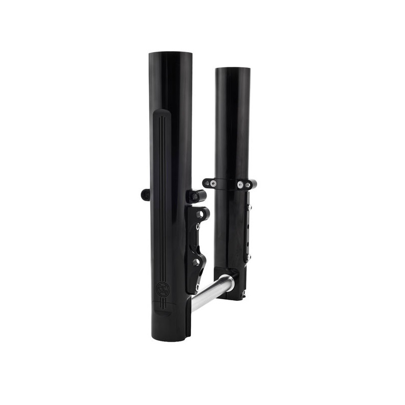 PM, lower leg assembly, dual disc, radial calipers. Black