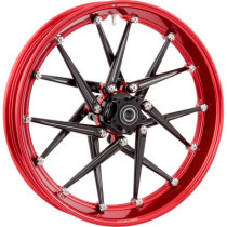 SPOKEN RIM - 18X5.5 - RED/BLACK - NESS HUB KIT REQUIRED