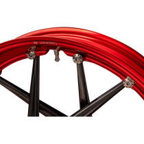 SPOKEN RIM - 18X5.5 - RED/BLACK - NESS HUB KIT REQUIRED