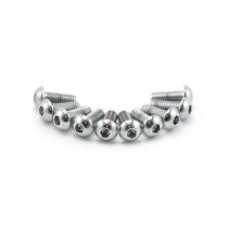 Vis tête bombée - 5/16"-18 - Longueur 1-3/4" - Chrome - Lot de 10