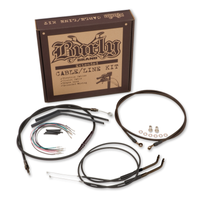 Kit de câbles pour guidon de 12" - Harley Davidson Dyna FXDF de 2012 à 2017, FXDL de 2014 à 2017 avec ABS - Noir