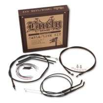 Kit de câbles pour guidon de 12" - Harley Davidson Dyna FXDF de 2012 à 2017, FXDL de 2014 à 2017 avec ABS - Noir