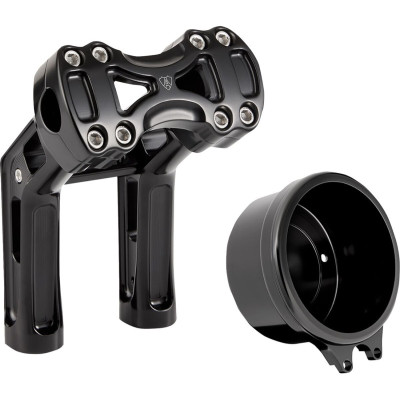 RISER METHOD WAYBACK  7' BLACK W/4" ROUND GAUGE SOFTAIL