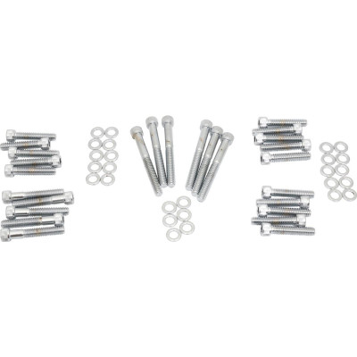  Knurled Tappet Block Hardware Kit Chrome 